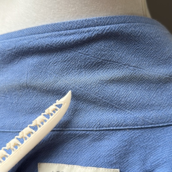 Faded Periwinkle Cotton Shacket — As Is - Picture 8 of 15